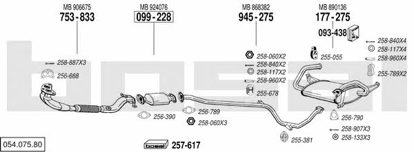  054.075.80 Exhaust system 05407580: Buy near me in Poland at 2407.PL - Good price!