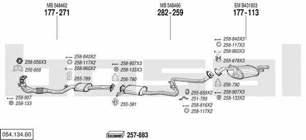 054.134.60 Exhaust system 05413460: Buy near me in Poland at 2407.PL - Good price!