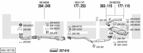  054.167.55 Abgasanlage 05416755: Kaufen Sie zu einem guten Preis in Polen bei 2407.PL!