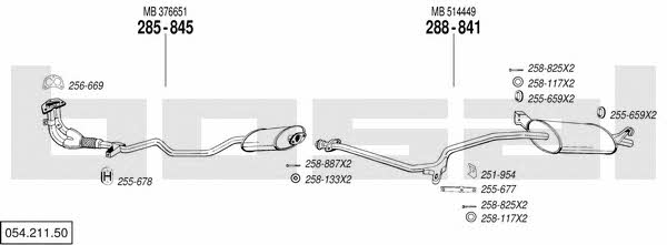  054.211.50 Exhaust system 05421150: Buy near me in Poland at 2407.PL - Good price!