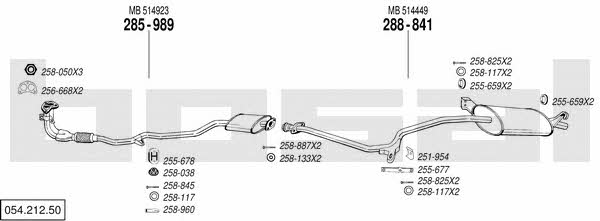  054.212.50 Exhaust system 05421250: Buy near me in Poland at 2407.PL - Good price!