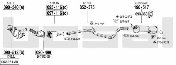  062.981.28 Abgasanlage 06298128: Kaufen Sie zu einem guten Preis in Polen bei 2407.PL!