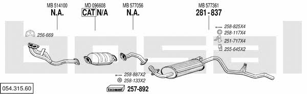  054.315.60 Exhaust system 05431560: Buy near me in Poland at 2407.PL - Good price!