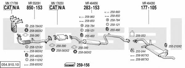  054.910.10 Exhaust system 05491010: Buy near me in Poland at 2407.PL - Good price!