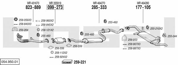  054.950.01 Exhaust system 05495001: Buy near me in Poland at 2407.PL - Good price!