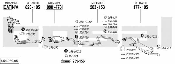  054.960.05 Exhaust system 05496005: Buy near me in Poland at 2407.PL - Good price!