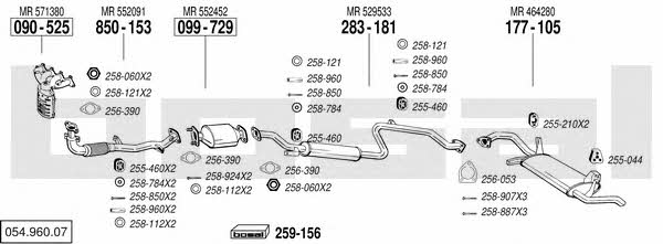  054.960.07 Exhaust system 05496007: Buy near me in Poland at 2407.PL - Good price!