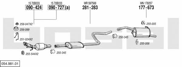  054.981.01 Exhaust system 05498101: Buy near me in Poland at 2407.PL - Good price!