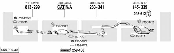  058.000.30 Abgasanlage 05800030: Kaufen Sie zu einem guten Preis in Polen bei 2407.PL!