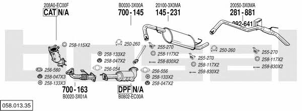  058.013.35 Exhaust system 05801335: Buy near me in Poland at 2407.PL - Good price!