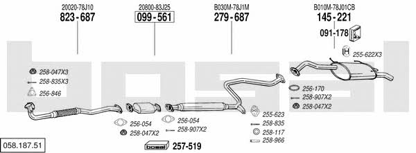  058.187.51 Exhaust system 05818751: Buy near me in Poland at 2407.PL - Good price!