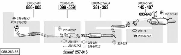 Bosal 058.263.66 Система выпуска отработаных газов 05826366: Купить в Польше - Отличная цена на 2407.PL!