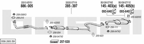 Bosal 058.265.59 Система випуску відпрацьованих газів 05826559: Купити у Польщі - Добра ціна на 2407.PL!