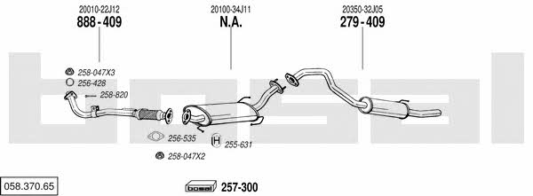  058.370.65 Exhaust system 05837065: Buy near me in Poland at 2407.PL - Good price!
