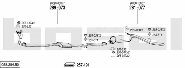  058.384.50 Exhaust system 05838450: Buy near me in Poland at 2407.PL - Good price!