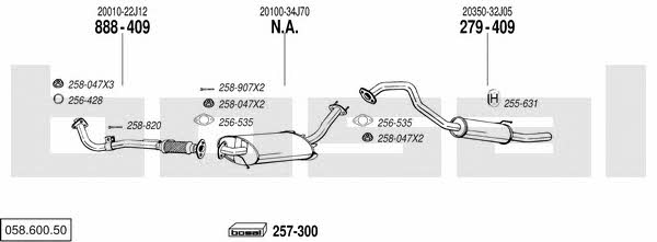  058.600.50 Exhaust system 05860050: Buy near me in Poland at 2407.PL - Good price!