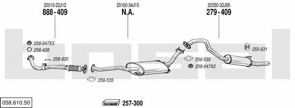  058.610.50 Exhaust system 05861050: Buy near me in Poland at 2407.PL - Good price!