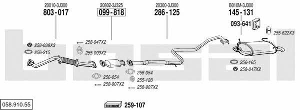  058.910.55 Exhaust system 05891055: Buy near me in Poland at 2407.PL - Good price!