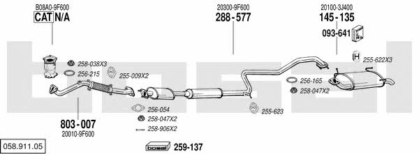  058.911.05 Exhaust system 05891105: Buy near me in Poland at 2407.PL - Good price!