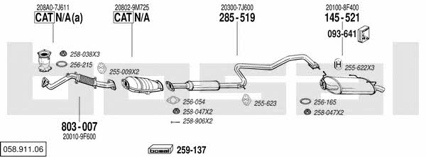  058.911.06 Exhaust system 05891106: Buy near me in Poland at 2407.PL - Good price!