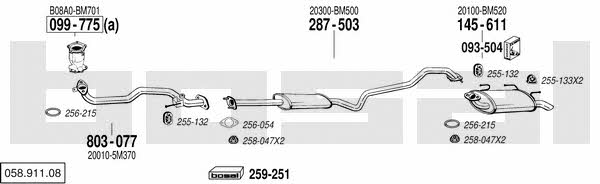  058.911.08 Exhaust system 05891108: Buy near me in Poland at 2407.PL - Good price!
