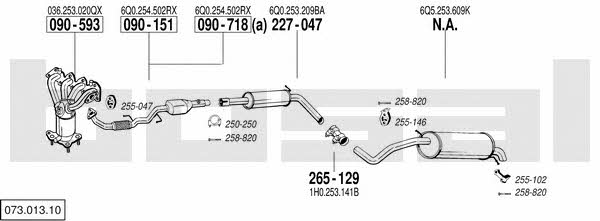  073.013.10 Abgasanlage 07301310: Kaufen Sie zu einem guten Preis in Polen bei 2407.PL!