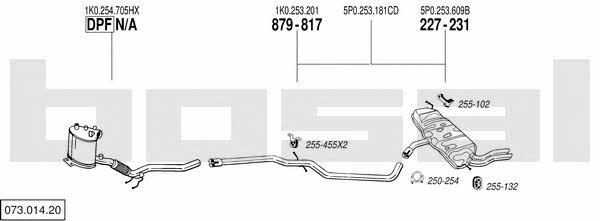  073.014.20 Exhaust system 07301420: Buy near me in Poland at 2407.PL - Good price!