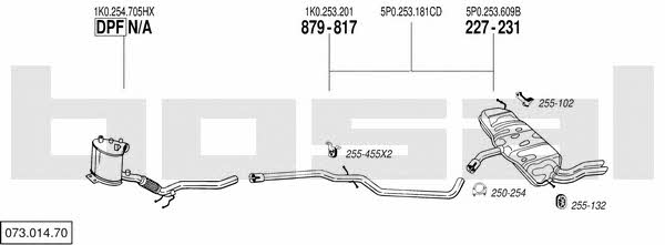  073.014.70 Exhaust system 07301470: Buy near me in Poland at 2407.PL - Good price!