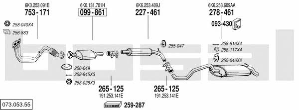  073.053.55 Abgasanlage 07305355: Kaufen Sie zu einem guten Preis in Polen bei 2407.PL!