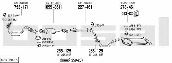  073.058.15 Exhaust system 07305815: Buy near me in Poland at 2407.PL - Good price!