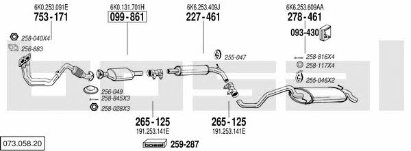  073.058.20 Exhaust system 07305820: Buy near me in Poland at 2407.PL - Good price!