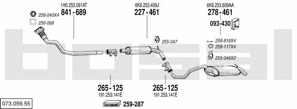  073.059.55 Exhaust system 07305955: Buy near me in Poland at 2407.PL - Good price!