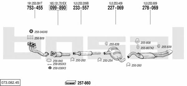  073.082.45 Exhaust system 07308245: Buy near me in Poland at 2407.PL - Good price!