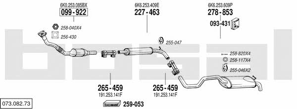  073.082.73 Exhaust system 07308273: Buy near me in Poland at 2407.PL - Good price!