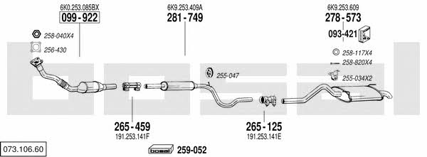  073.106.60 Exhaust system 07310660: Buy near me in Poland at 2407.PL - Good price!
