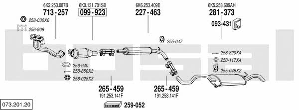 Bosal 073.201.20 Abgasanlage 07320120: Bestellen Sie in Polen zu einem guten Preis bei 2407.PL!