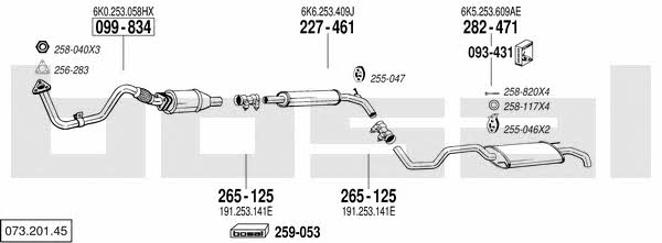  073.201.45 Система випуску відпрацьованих газів 07320145: Приваблива ціна - Купити у Польщі на 2407.PL!