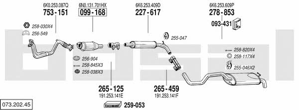 073.202.45 Exhaust system 07320245: Buy near me in Poland at 2407.PL - Good price!