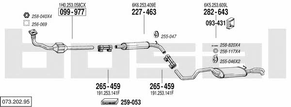  073.202.95 Exhaust system 07320295: Buy near me in Poland at 2407.PL - Good price!