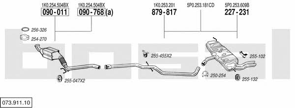 Bosal 073.911.10 Exhaust system 07391110: Buy near me at 2407.PL in Poland at an Affordable price!