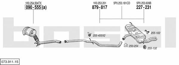  073.911.15 Exhaust system 07391115: Buy near me in Poland at 2407.PL - Good price!