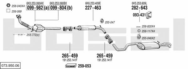  073.950.06 Exhaust system 07395006: Buy near me in Poland at 2407.PL - Good price!