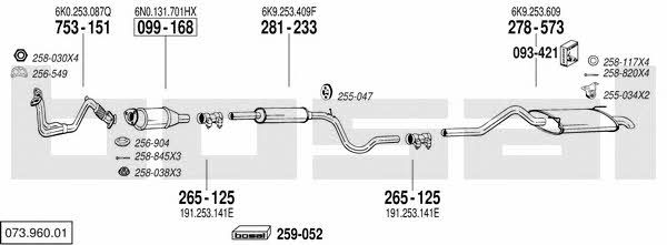  073.960.01 Exhaust system 07396001: Buy near me in Poland at 2407.PL - Good price!