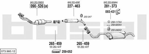 Bosal 073.960.12 Abgasanlage 07396012: Bestellen Sie in Polen zu einem guten Preis bei 2407.PL!