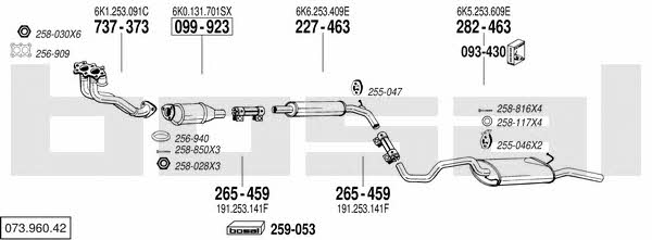  073.960.42 Exhaust system 07396042: Buy near me in Poland at 2407.PL - Good price!