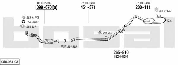  058.981.03 Układ wydechowy 05898103: Dobra cena w Polsce na 2407.PL - Kup Teraz!