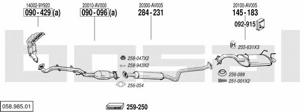  058.985.01 Exhaust system 05898501: Buy near me in Poland at 2407.PL - Good price!