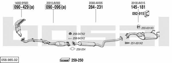  058.985.02 Exhaust system 05898502: Buy near me in Poland at 2407.PL - Good price!