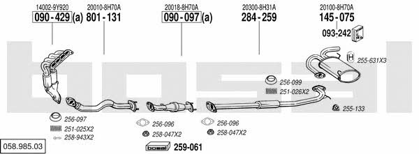  058.985.03 Exhaust system 05898503: Buy near me in Poland at 2407.PL - Good price!