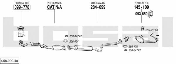  058.990.40 Exhaust system 05899040: Buy near me in Poland at 2407.PL - Good price!